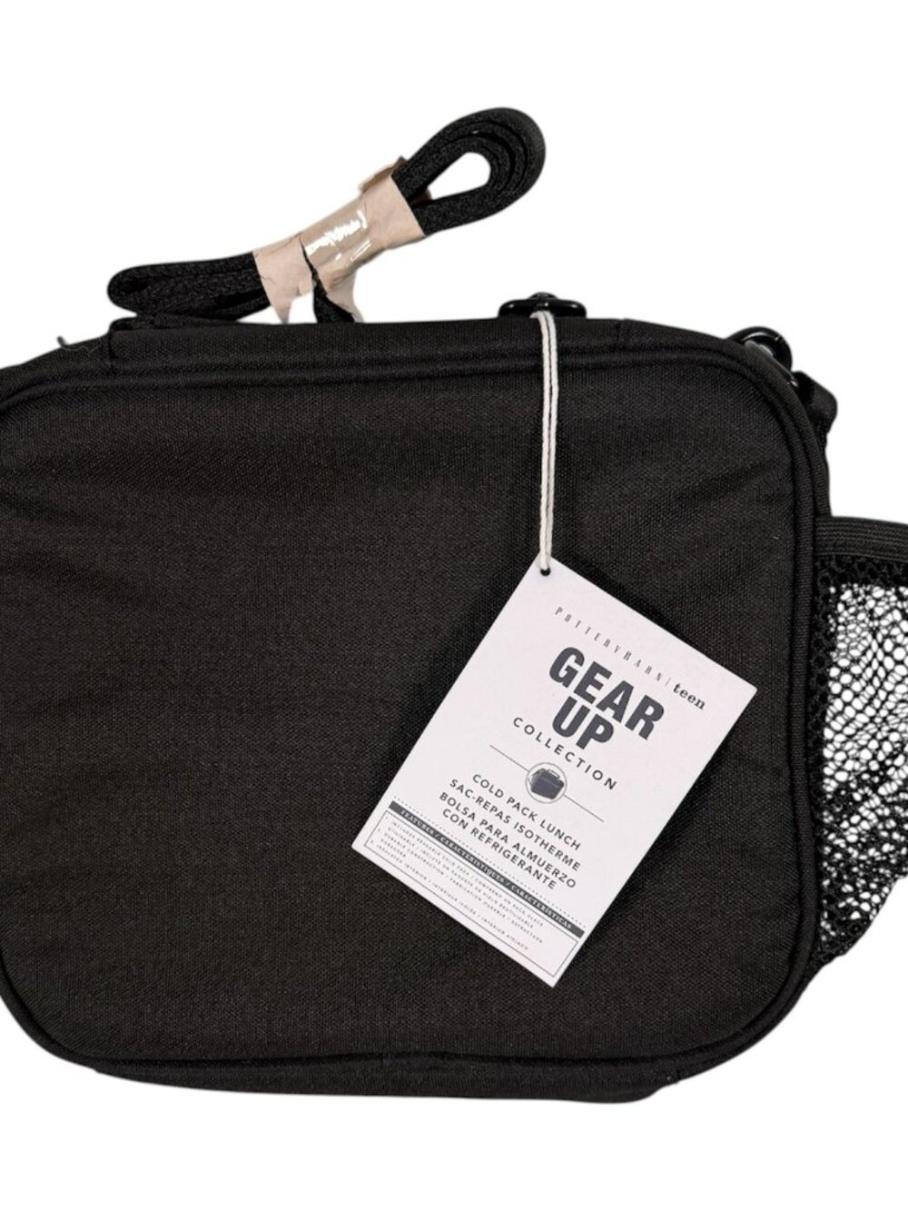 POTTERY BARN TEEN Gear-Up Black Solid Cold Pack Lunch Box